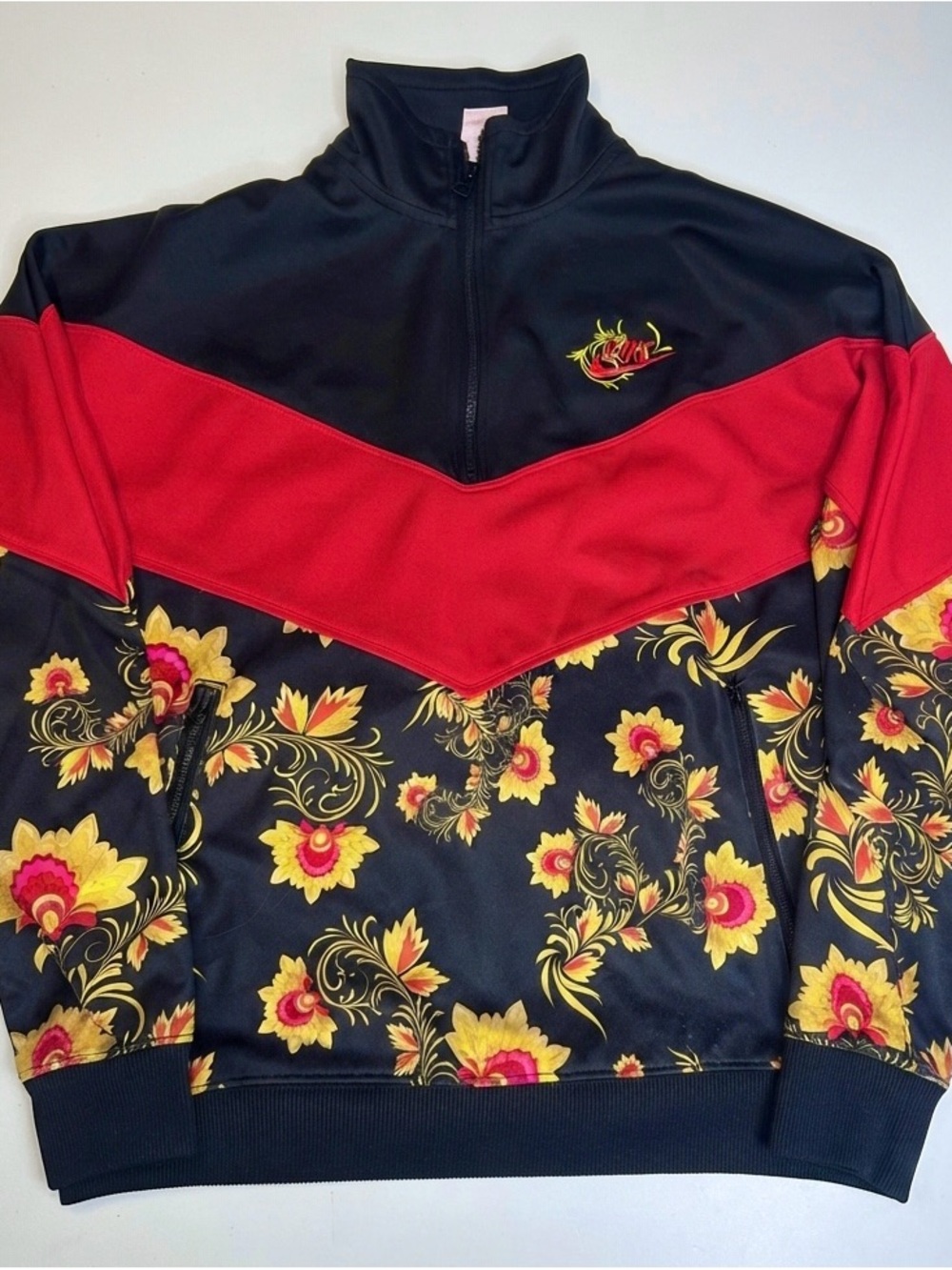Nike Floral Folk Print 1/4-Zip Track Jacket